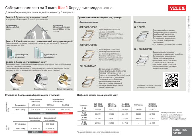 Обложка: Памятка VELUX · архив